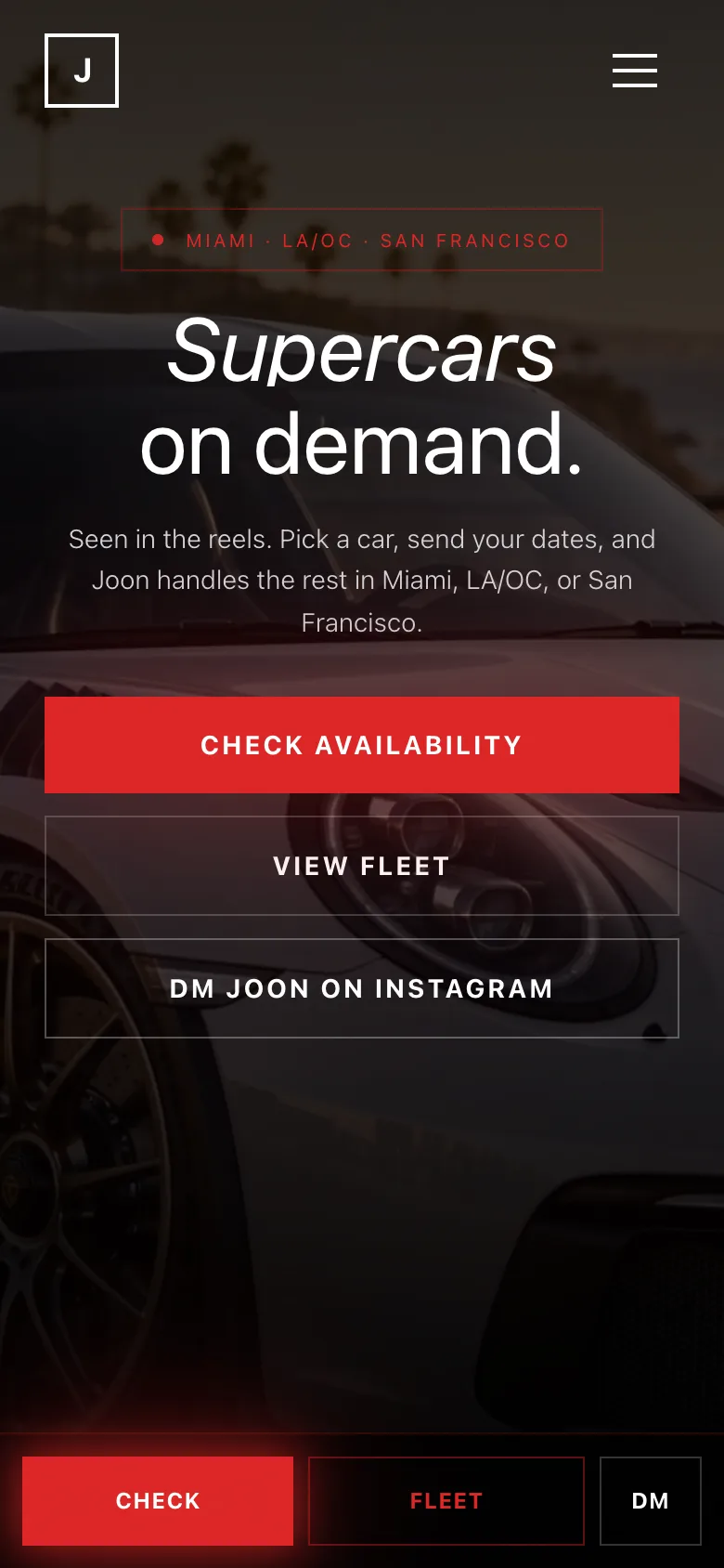The live joon11ee.com on a phone